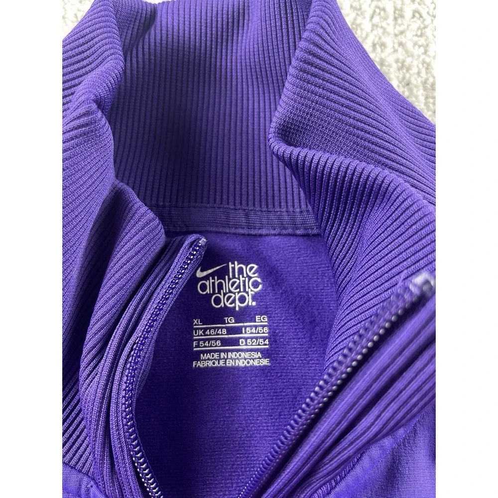 Nike Track Jacket Athletic Dept Purple‎ Colorblock Full Zip Mens XL Retro Style